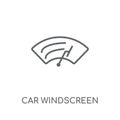 car windscreen linear icon. Modern outline car windscreen logo c