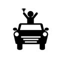 Car and winner icon Royalty Free Stock Photo