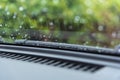 Car wiper for clean water drop on windshield Royalty Free Stock Photo