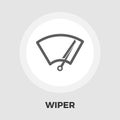 Car wiper flat icon.