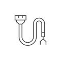 Car wire line outline icon