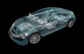 Car wireframe. My own design. Royalty Free Stock Photo