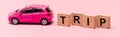 Car and word trip on cubes