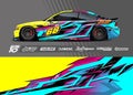 Race car wrap designs illustrations Royalty Free Stock Photo