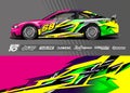 Abstract stripe racing background for wrap vehicle. Royalty Free Stock Photo