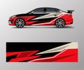 Car wrap design for sport car. Car wrap design for branding, services, company