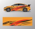 Car wrap design for sport car. Car wrap design for branding, services, company