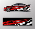 Car wrap design for sport car. Car wrap design for branding, services, company