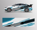 Car wrap design for sport car. Car wrap design for branding, services, company