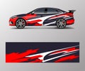 Car wrap design for sport car. Car wrap design for branding, services, company