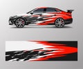 Car wrap design for sport car. Car wrap design for branding, services, company