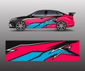 Car wrap design for sport car. Car wrap design for branding, services, company