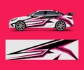 Car wrap design for sport car. Car wrap design for branding, services, company