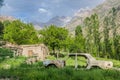 Car wreck in Nofin village in Fann mountains, Tajikist