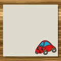 Car writing paper wood texture background