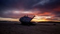 Cara Na Mara Shipwreck on Bunbeg Beach Royalty Free Stock Photo