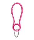 Carabiner clasp. Metal carabine for climbing rope link. Snap hook for bag, safety or protecting accessory. Claw clasp