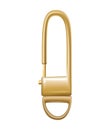 Carabiner clasp. Metal carabine for climbing rope link. Snap hook for bag, safety or protecting accessory. Claw clasp