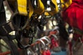 Carabiner climbing close-up