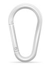 Carabiner is fastened vector illustration