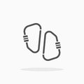 Carabiner icon. Glyph or Solid style Royalty Free Stock Photo