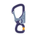 Carabiner or Karabiner as Clip and Shackle Vector Illustration