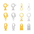 Carabiner metal clasps set