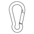 Carabiner mountain equipment icon Royalty Free Stock Photo