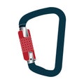 Carabiner mountain equipment icon Royalty Free Stock Photo