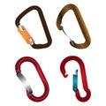 Carabiner mountain equipment icon Royalty Free Stock Photo