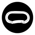 Carabiner mountain equipment icon Royalty Free Stock Photo