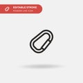 Carabiner Simple vector icon. Illustration symbol design template for web mobile UI element. Perfect color modern pictogram on Royalty Free Stock Photo