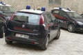 Carabinieri police cars on narrow street