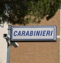 CARABINIERI station in italy that is a police force in the terri