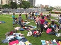 Caracas, Dtto Capital / Venezuela 07-09-2017 : People doing clothes bartering in public square