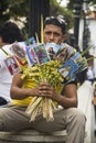 Caracas, Dtto Capital / Venezuela 03-28-2013 : Religious stamps and palm crosses for easter