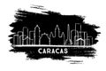Caracas Venezuela City Skyline Silhouette. Hand Drawn Sketch.