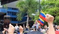 Interim president Juan Guaido staged protests in Caracas as the capital struggled without power.