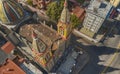 CARACAS, VENEZUELA - MAY 2022, Aerial view of The Sanctuary of Our Lady of Coromoto, church in Capital District, Caracas