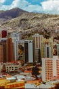 Caracas Venezuela modern skyscrapers slums Royalty Free Stock Photo