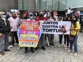 Venezuelans gather to protest against torture and human rights violations