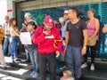 Caracas, Venezuela.Protest of citizens of Caracas for inefficiency in the domestic gas service at the gates of PDVSA GAS