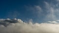 Caradon Hill, Bodmin moor with the transmitter / communications mast rising above the clouds Royalty Free Stock Photo