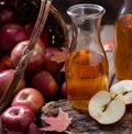 Carafe of Cider With Sliced Apple