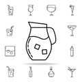 carafe with cold drink dusk icon. Drinks & Beverages icons universal set for web and mobile Royalty Free Stock Photo