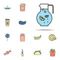 carafe of lemonade colored icon. food icons universal set for web and mobile Royalty Free Stock Photo