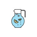 carafe of lemonade colored outline icon. Element of food icon for mobile concept and web apps. Thin line carafe of lemonade icon c