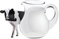 Carafe of white bovine milk