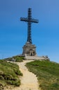 Caraiman Cross in Bucegi, Carpathian Mountains in Romania Royalty Free Stock Photo