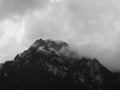 Caraiman mountain covered with clouds